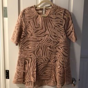 Alexis Pink Lace Top